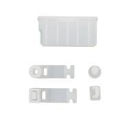 Tappi antipolvere in silicone per New 3DS XL/LL/2DS, tappi di protezione antipolvere per porta di ricarica e jack per cuffie, coperture morbide per console di gioco Nintendo 3DS, accessori (bianco)