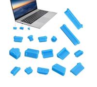 Tappi antipolvere USB C, 16 pezzi in silicone antipolvere per porte di computer, tappi per computer portatili, tappi protettivi per porte audio di PC, kit di protezione
