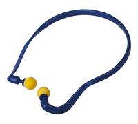 Tappi auricolari monouso Delta Plus in PU con archetto in PP - colore blu e gial