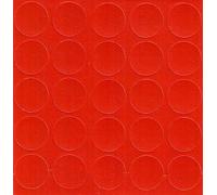 Tappi autoadesivi per fori delle viti per mobili, colore rosso, 14 mm, 25 pezzi, in acrilico, resistenti, sottili, perfetti per scaffali, camlock, conferma e compatibili con Egger