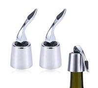Tappi Bottiglie Vino 2pcs Tappo Vino Sottovuoto in Acciaio Inox Tappo Spumante Acciaio Riutilizzabile da Usare nei Bar e nelle Cucine per Mantenere Fresco Il Vino o Lo Champagne