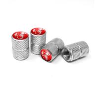Tappi Cappucci Coprivalvole per Pneumatici Auto Abarth Universali Rosso, 4 Pezzi