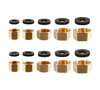 Tappi ciechi per tubo dell'acqua 1/8 1/4 3/8 3/4 1/2 pollici, 10 tappi in ottone con guarnizioni in gomma, tappi per tubo di riscaldamento per rubinetti, tubi dell'acqua