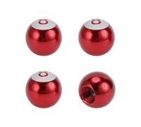 Tappi coprivalvola per pneumatici, 17 x 17,8 mm, universali, per auto, bici, moto, in lega di alluminio, anti-urto, in lega di alluminio, tappo antipolvere per valvole pneumatici, rosso
