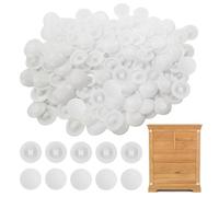 Tappi Coprivite Bianchi Rotondi Impermeabili,100 Pezzi Tappi Coprivite Bianchi Con Testa A Croce Phillips Da 7 MM Per Mobili,Coperture Protettive Decorative,Installazione A Parete