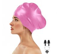 Tappi Da Nuoto in Silicone Impostare Un Grande Cappello Balneazione Batti Silicone Nuoto con Tappi per le orecchie E Clip Per Il Naso Per Capelli Lunghi E Corti
