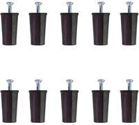 Tappi d'arresto per Tapparella 40mm - Paracolpi per Tapparella Made in Italy - Fermi per Tapparelle Avvolgibili e Tende a Rullo - Blocca Tapparelle Antifurto - Compreso di Vite (Marrone, 10 Pezzi)