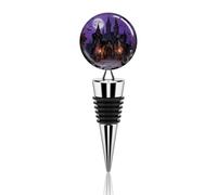 Tappi decorativi per vino con castello gotico notturno, divertenti in lega di zinco, tappo per vino, castello gotico, per la notte, riutilizzabili, per bar, feste, cucina