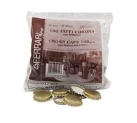 TAPPI DI BOTTIGLIA A CORONA TAPPATRICE 26 mm CF. da 100, VARIE QUANTITA'