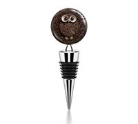 Tappi di bottiglia di vino, tappo di bottiglia di stampa del gufo del chicco di caffè, tappo del vino, riutilizzabile Wine Saver, silicone in lega di zinco del risparmiatore del vino