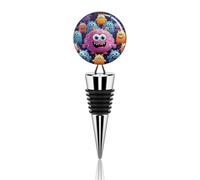 Tappi di bottiglia di vino, tappo di bottiglia di stampa del mostro colorato del fumetto, tappo del vino, riutilizzabile Wine Saver, silicone della lega di zinco del risparmiatore del vino