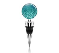 Tappi di bottiglia di vino, tappo di bottiglia di stampa dell'acqua della piscina di acqua blu, tappo del vino, riutilizzabile Wine Saver, silicone della lega di zinco del risparmiatore del vino