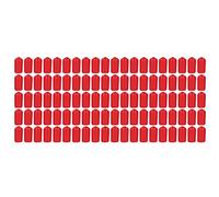 Tappi di Protezione Filettati Flessibili 100PCS PVC Tappi Terminali per Tubi Rotondi Tappi di Protezione Filettati Tappi di Protezione in Gomma Rossi (10 mm)