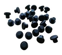 Tappi di tenuta in gomma, Tappi antipolvere, 10 pezzi tappi terminali di chiusura rotondi neri solidi da 3 mm a 15 in gomma for fori antipolvere(6.5mm)