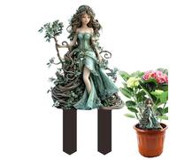 Tappi Di Terra Per Giardino Esterno 2D | Garden Stakes | Ornamenti Per Prato A Fatica Piatta 2d | 20 Cm 7,87 Pollici | Resistenti Alla Dissolvenza | Installazione Rapida | Per Il Lettino Per I Fiori D
