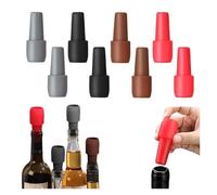 Tappi di vino riutilizzabili in silicone per bottiglie di vino, a doppia tenuta, confezione da 4 o 8 (8 pezzi)