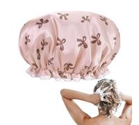 Tappi doccia per le donne, copertura per capelli per la doccia | Copertura per la testa a doppio strato per la doccia da bagno | Accessori da bagno, spesso cofano elastico da bagno, vita quotidiana