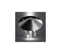 Tappi e cappe per camini, coperchio per camino a soffitto rotondo, acciaio inossidabile, cono superiore, ventilazione galvanizzata per tutti i tipi di clima (D 19 cm x 35 cm/7,48 cm x 13,78 i)