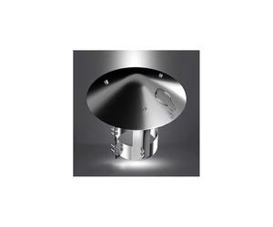 Tappi e cappe per camini, coperchio per camino a soffitto rotondo, acciaio inossidabile, cono superiore, ventilazione zincata per tutti i tipi di clima (D 14 cm x 30 cm)