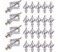 Tappi e Viti a Parete in Cartongesso,50 PCS Tasselli in Cartongesso con Viti Tappi per cavità a Farfalla Universali Tasselli per Pareti a cavità per Cartongesso Fissaggi Cartongesso per Pareti Staffe