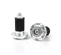 Tappi estremità manubrio moto Manopole Per Aprilia Estremità Manubrio Moto Cross Manopole Contrappeso Manubrio Slider(ARGENTO)