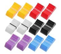 Tappi Fader Dritti per Mixer, 12 Pezzi Neri a Profilo Piatto | Plastica, Ricambio Rapido, per Dj e Tecnici Audio in Broadcasting e Teatro, Uso Frequente