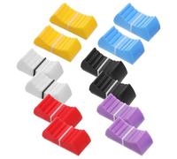Tappi Fader Piatti Neri 12 Pezzi per Mixer e Chitarra Elettrica | Design a Scorrimento Diritto, Plastico Resistente, per Dj e Impianti Domestici, Identificazione Tracce
