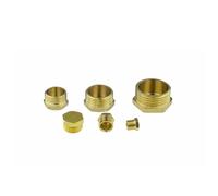 Tappi filettati in ottone, 6 pezzi Tappo terminale a testa esagonale interna, ottone/ferro G1/8 1/4 3/8 1/2 PT Raccordo maschio/femmina(Brass Plug male,1I8 Thread)