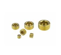 Tappi filettati in ottone, 6 pezzi Tappo terminale a testa esagonale interna, ottone/ferro G1/8 1/4 3/8 1/2 PT Raccordo maschio/femmina(Brass Plug,3I8 Thread)
