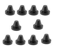 Tappi for fori di tenuta, tappi for a forma T, 10 pezzi for bloccaggio rotondi in gomma nera for da 4,0-50 mm, for for inserti terminali for mobili(Black,6mm)