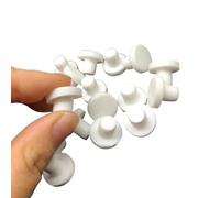 Tappi for fori di tenuta, tappi for a forma T, 10 pezzi guarnizione in gomma siliconica solida rotonda con foro da 2,7 mm a 14, terminali chiusura, tappo tipo(White,6.3mm(solid))