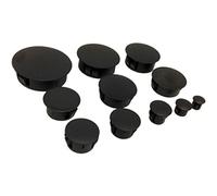 Tappi for Fori In Plastica Con Tappo A Scatto Rotondo In Nylon | Nero/Bianco 6-30 mm 5/10/20 pezzi Copertura foro pannello: piastra base forata 3 mm a pressione(Schwarz,10mm-20pcs)