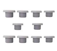 Tappi for fori in silicone, in gomma impermeabili, 10 pezzi for in siliconica solida rotonda grigia Foro da 2,7 mm-14 mm for estremità ciechi Guarnizione Tappo tipo T(9.5mm (solid))