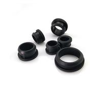 Tappi for fori passacavo a scatto in gomma siliconica nera da 4,5 mm-30 mm Tappi terminali Cavo metallico Proteggi guarnizione di tenuta boccola (Colore : Nero, Dimensione : 4.5mm(Hole 2)10pcs)