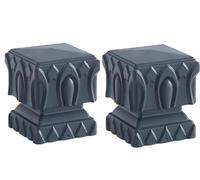 Tappi for pali quadrati for recinzione da 2 pezzi, copertura protettiva for balaustra e ringhiera delle scale, tappo terminale for corrimano for giardino esterno(Grey,120mm)