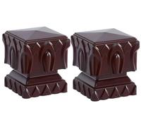 Tappi for pali quadrati for recinzione da 2 pezzi, copertura protettiva for balaustra e ringhiera delle scale, tappo terminale for corrimano for giardino esterno(Brown,150mm)