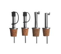 Tappi for Vino 30 Pezzi Tappo in Sughero in Legno for Bottiglia di Olio d'Oliva Versatore Beccuccio con Coperchio for Accessori da Bar for Mantenere Champagne Fresco(Black-Straight)