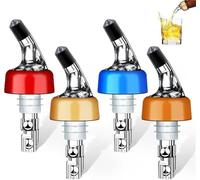 Tappi for vino 8 pezzi Versatore automatico for bottiglie Misuratore rapido for liquore Dispenser for cocktail Strumenti bar for la casa for mantenere il fresco(30ml)