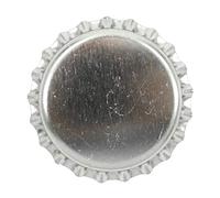 Tappi forati Ø 26 mm con guarnizione in plastica per bottiglie standard utilizzabile, argento, 100 Stück Kronkorken