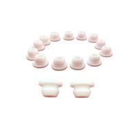 Tappi in gomma a forma di T in silicone, Tappi for fori a forma di T in gomma siliconica multicolore 2,5-60,6 mm(White,A24mm(2pcs) d)
