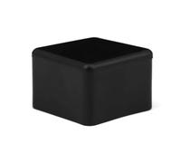 Tappi in gomma per gambe di sedie, 12 pezzi, protezioni quadrate per piedini per mobili per pavimenti in laminato in legno, cuscinetti antigraffio per riduzione del rumore, neri