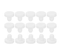 Tappi in gomma solida Tappo solido in gomma siliconica Tappo flessibile morbido for foro da 8,5-9 mm Bianco 15 pezzi (Size : 5.5 6mm)