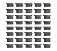 Tappi in plastica nera da 22 mm x 22 mm, coperture quadrate per tubi, tappi terminali interni per sedie, scrivanie, tavoli, piedini per mobili, 40 pezzi