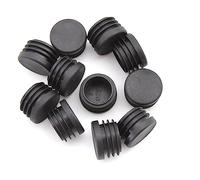 Tappi in plastica nera da 25 mm, coperture per tubi rotondi neri, tappi terminali interni per sedie, scrivanie, tavoli, piedini per mobili, 20 pezzi