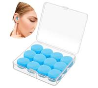 Tappi in silicone modellabili per le orecchie, 1 Scatola 12 pezzi appi Orecchie Per Dormire, Inserti auricolari in silicone, per dormire, e in piscina, per ridurre i rumori durante, blu
