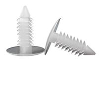 Tappi in silicone per fori, Rivetti in plastica for rivestimento portiera auto 50 pezzi multicolore 7,5 mm diametro foro adatto 18x21(White)