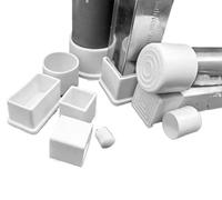Tappi in silicone per fori, Tappi for fori con punta for gamba della sedia, rettangolari quadrati rotondi in plastica bianca, 8 pezzi, dimensioni multiple(40mm)
