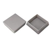 Tappi in silicone per fori, Tappi for gambe e fori for mobili quadrati in gomma grigia, confezione da 8 misure multiple(25 * 25mm)