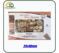TAPPI IN SUGHERO -VERA SPAGNA 100 PEZZI SUGHERO STERILIZZATO PRONTO ALL'USO 40MM