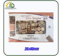 TAPPI IN SUGHERO -VERA SPAGNA 100 PEZZI SUGHERO STERILIZZATO PRONTO ALL'USO 40MM